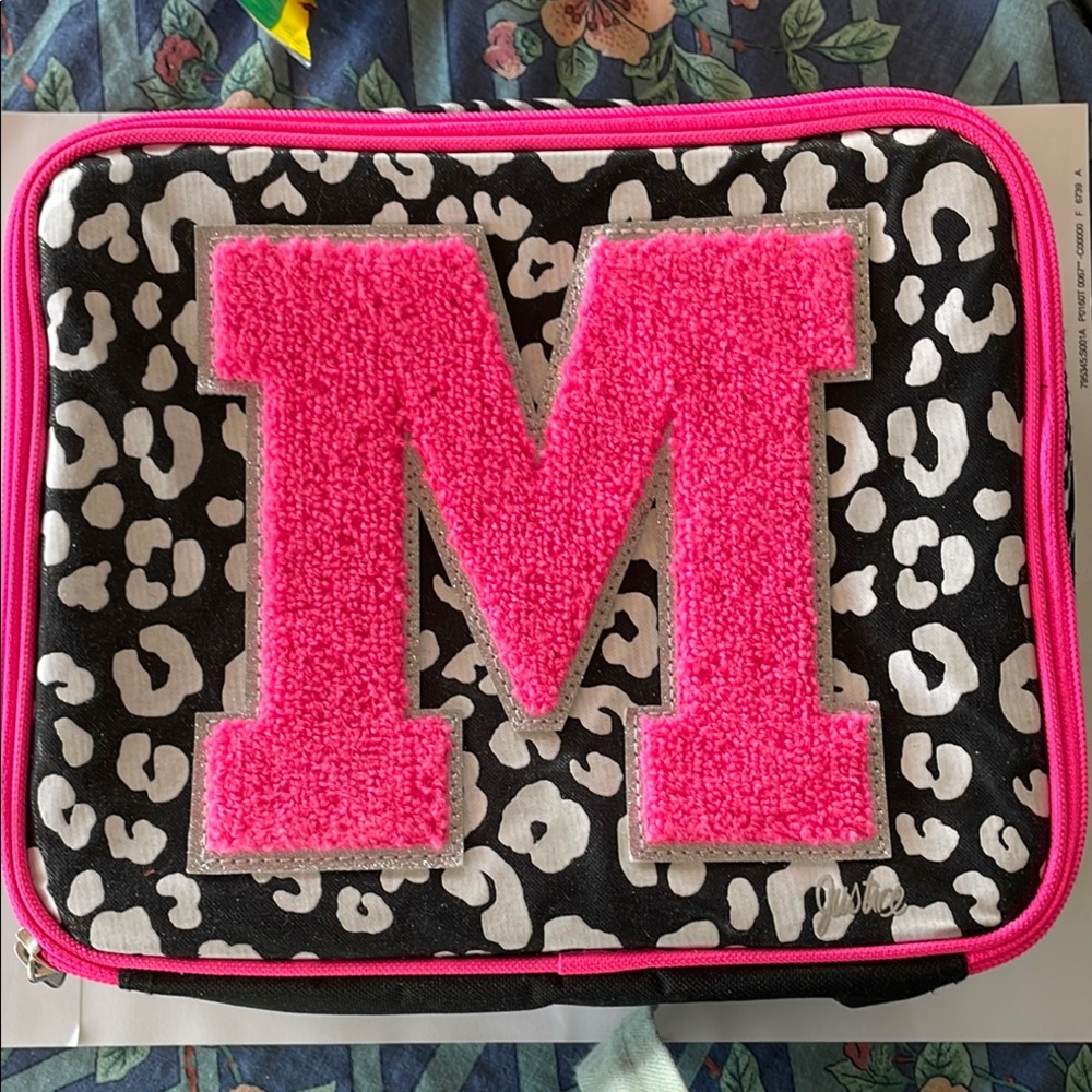 Justice Pink and Black Leopard Print Bag